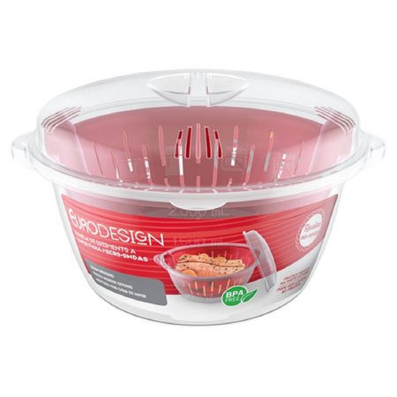 Panela Cozimento Vapor Microondas Euro (7897753670658)