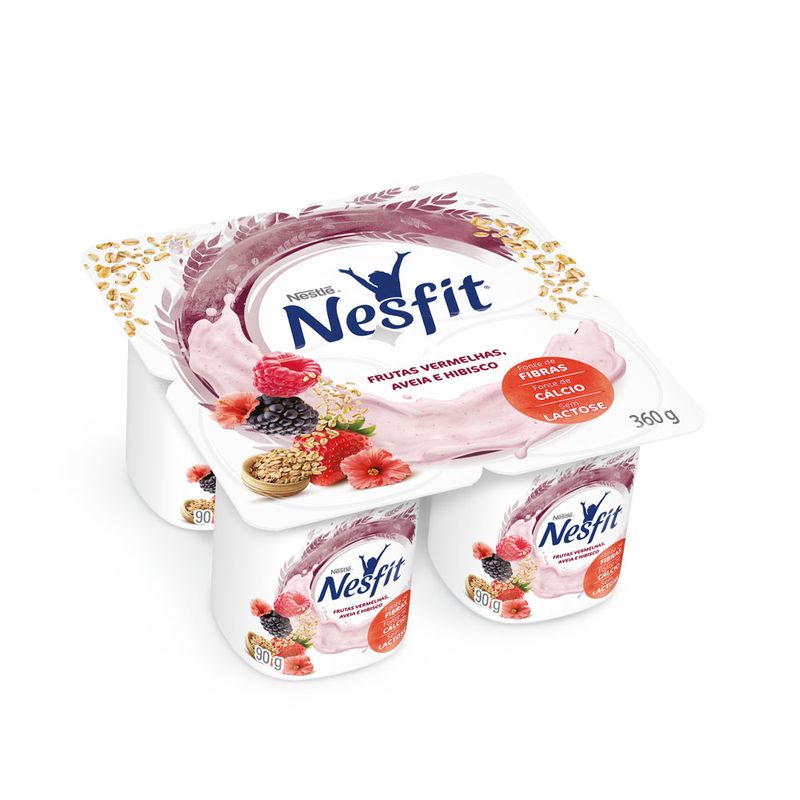 Iogurte Polpa Nesfit 360g Sem Lactose Frutas Verm Hibisco (7891000337066)