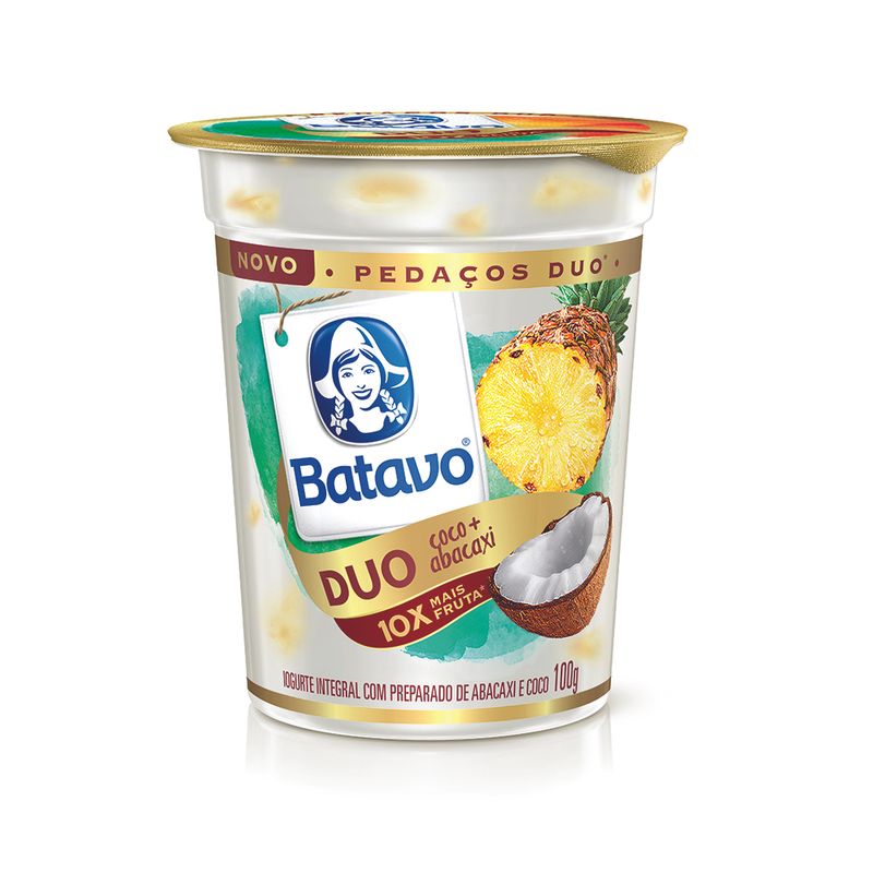 Iogurte Pedaco Batavo Duo Coco Abacaxi 100g (7891097103148)