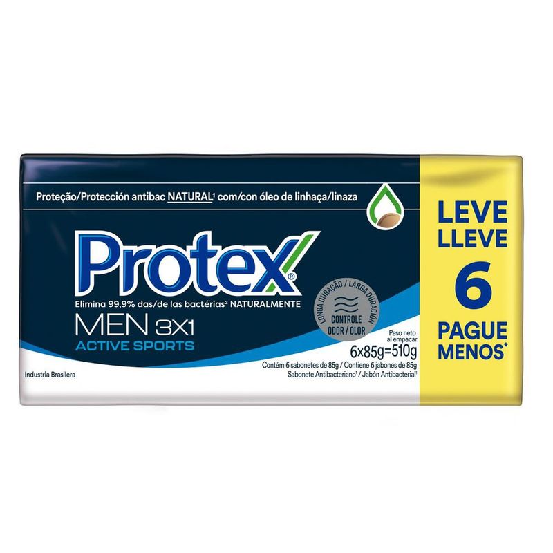 Sabonete Antibacteriano Protex 85g Lv6pg Menos Active Sports (7509546678849)