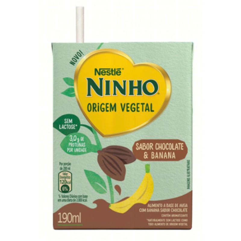 Bebida Vegetal Ninho Chocolate Com Banana 190ml (7891000342831)