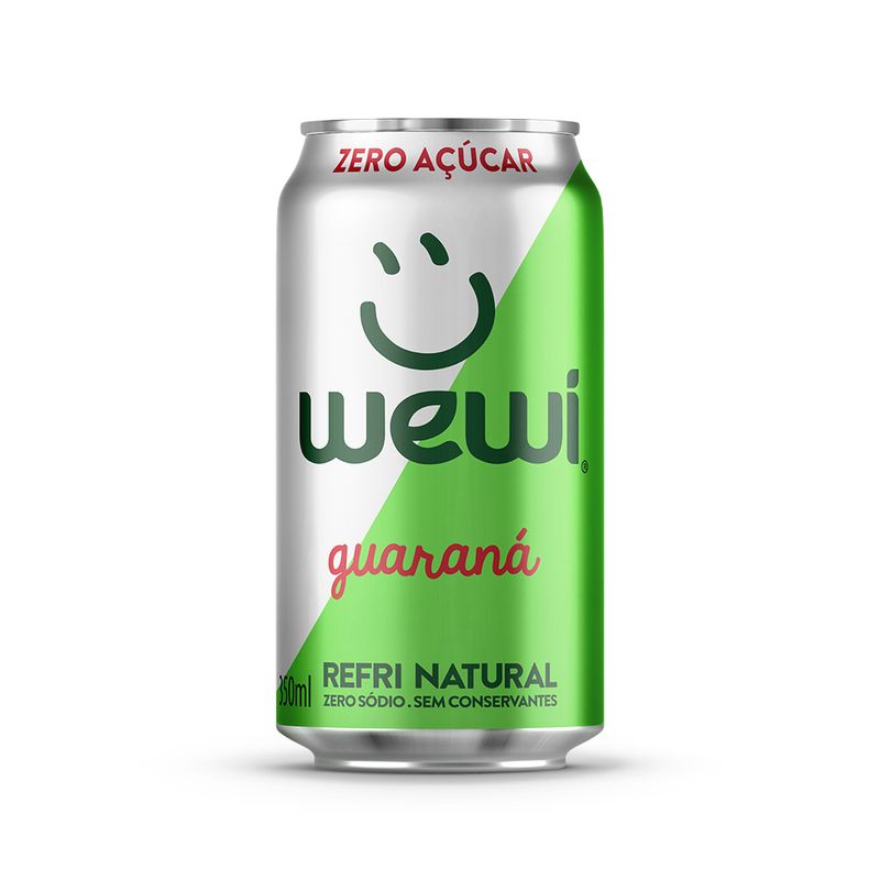 Bebida Gaseificada Wewi Guaraná Zero Lata 350ml (7898950338112)