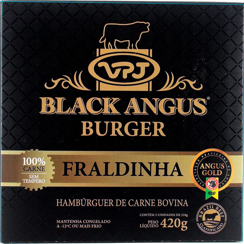 Hambúrguer Vpj Black Angus Fraldinha 420g (7908041704686)