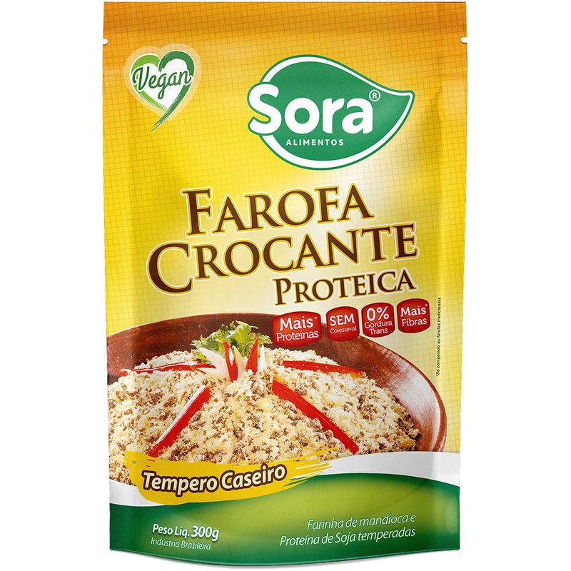 Farofa Pronta Vegana Sora Tempero Caseiro Crocante 300g (7898614670015)