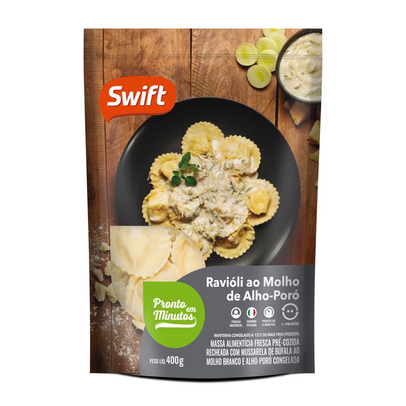 Prato Pronto Swift Ravioli Molho Alho Poró 400g (7899567238147)
