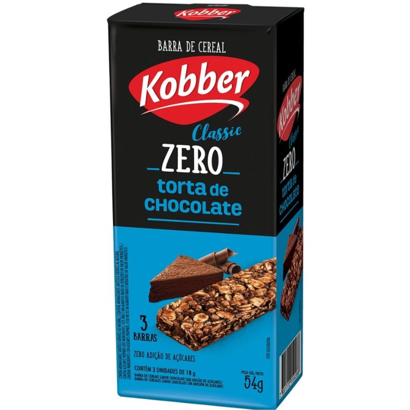 Cereal Barra Kobber Classic Zero 54g Torta Chocolate (7891772159286)