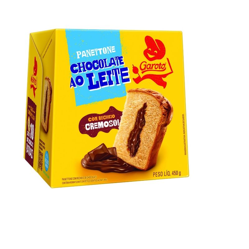 Panettone Garoto Chocolate ao Leite 450g (7891008125443)