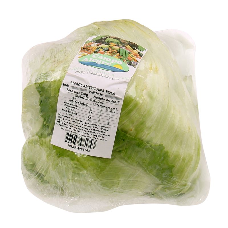 Alface Amer Bola Campo Alegre 250g (7898938981743)