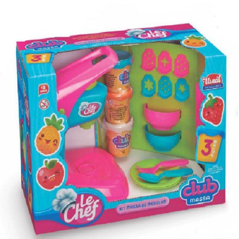 Kit Massa Modelar Le Chef Com Máquina Acessórios (7898300575587)