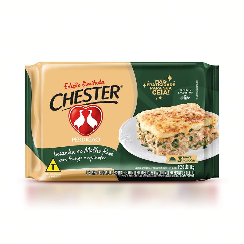 Lasanha Perdigão Chester Molho Rose 1kg (7891515576042)