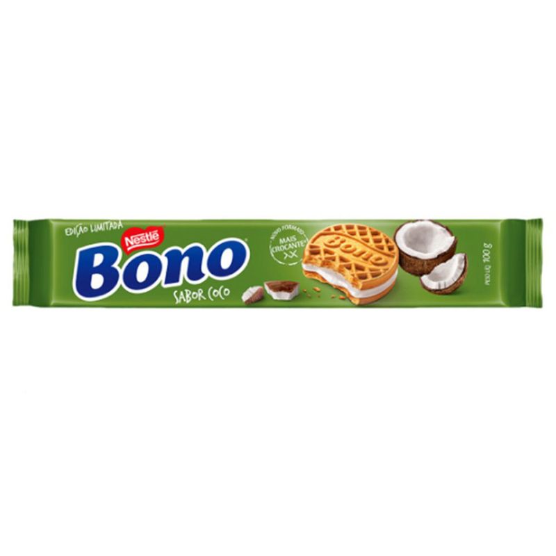 Biscoito Recheado Bono Coco 100g (7891000366615)
