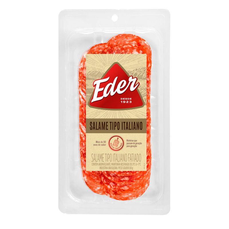 Salame Italiano Eder 80g Fatiado (7894904241293)