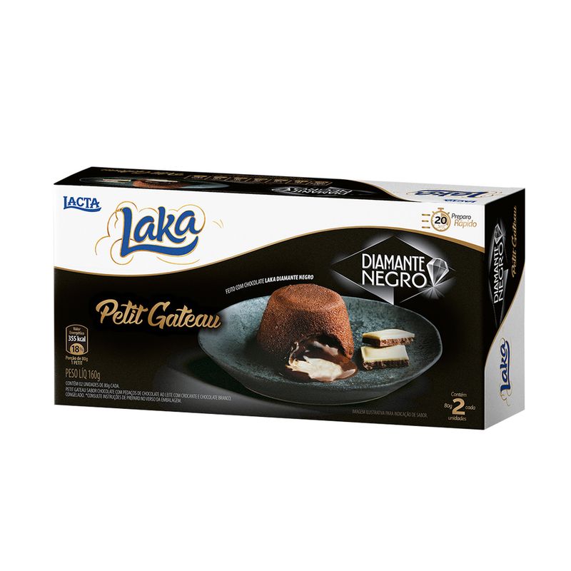 Petit Gateau Laka 160g Diamante Negro (7898161870906)