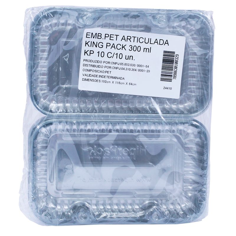 Embalagem Pet Articulada King Pack 300ml com 10 Unidades (7898630100329)
