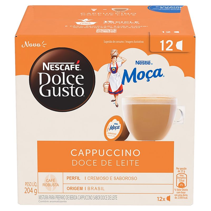 Cápsula de cappuccino Dolce Gusto Doce de leite 12 un (7891000831380)