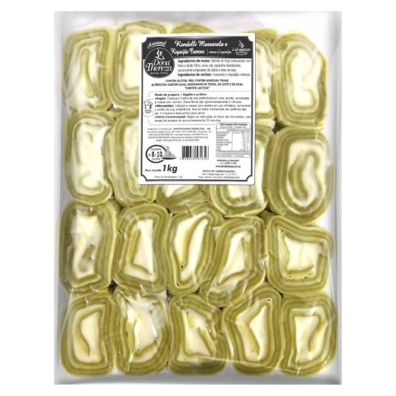 Massa Rondelli Dona Thereza Muçarela e Requeijão 1Kg (7898058581656)