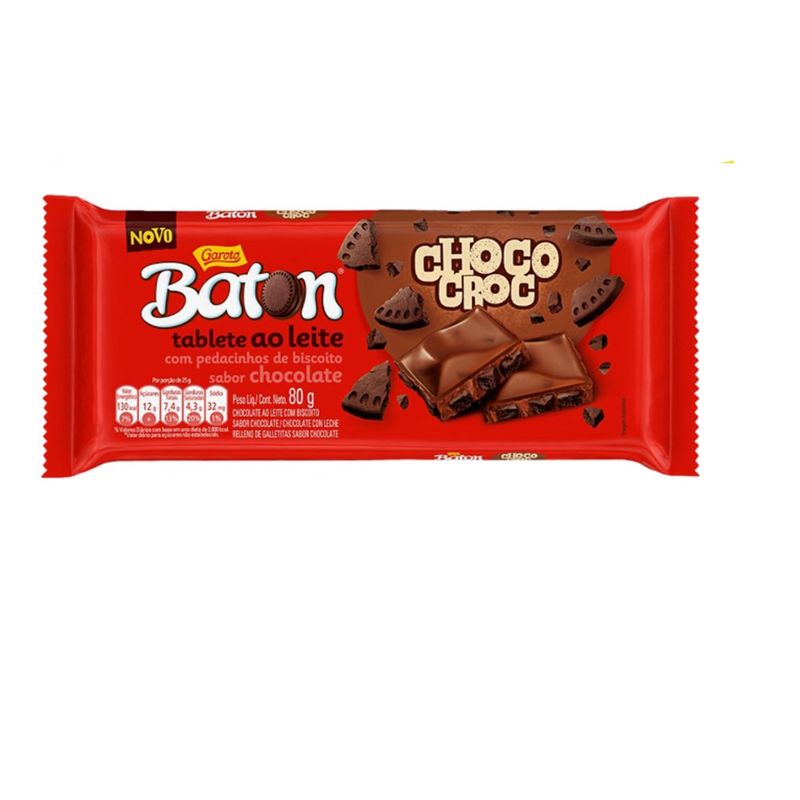 Chocolate Garoto Baton Choco Croc 80g Tablete (7891008124897)