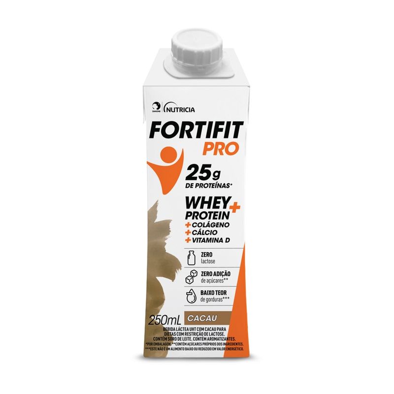 Bebida Lactea Whey Protein Fortifit Pro Cacau 250ml (7891025118510)