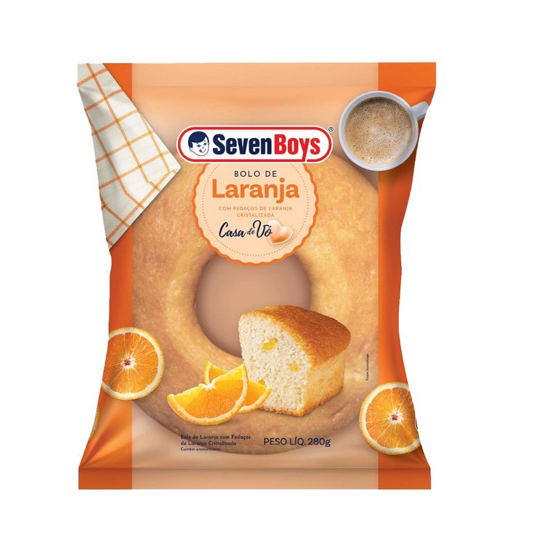 Bolo Seven Boys 280g Casa De Vó Laranja (7891193006961)