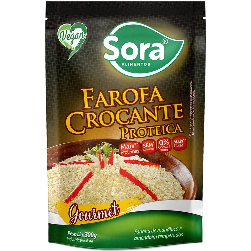 Farofa Pronta Vegana Sora Gourmet Crocante 300g (7898614670428)