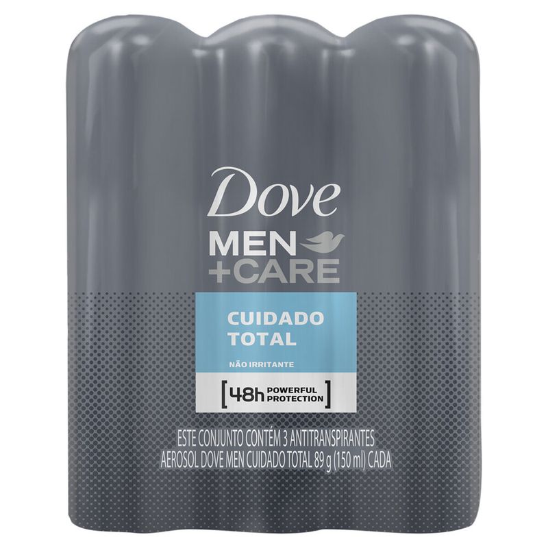 Desodorante Aerosol Dove Men 89g Cuidado Total Com 3 (7891150069527)
