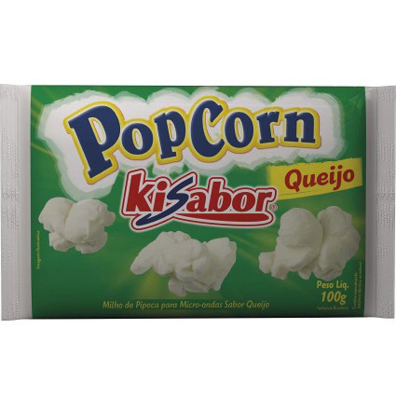 Pipoca de microondas sabor queijo Kisabor 100g (7898416527128)