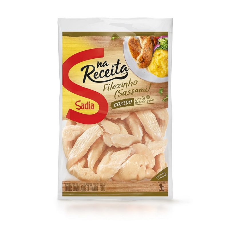 Filezinho de Frango Temperado Cozido Congelado Sadia 2kg (7891515522339)