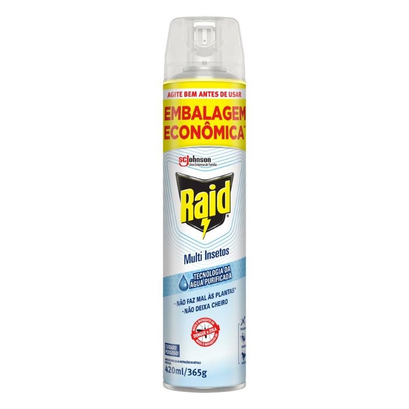 Inseticida Aerosol Raid Multi Insetos 420ml Emb Econômica (7894650007907)