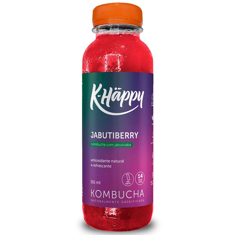 Bebida Kombucha K-Happy Jabutiberry 355ml (7898963595151)