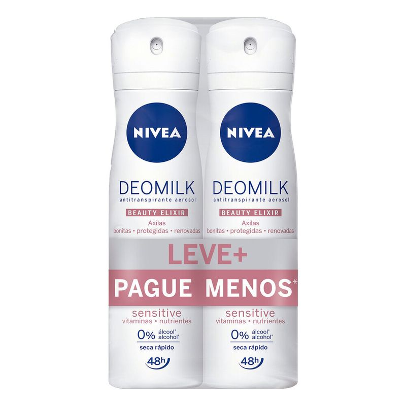 Desodorante Aerosol Nivea 150ml Femenino L+P Deomilk Sens (4005900715807)