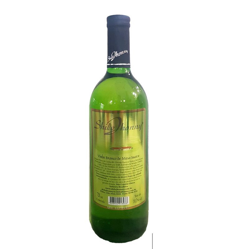 Vinho Brasileiro Shile Jhonny Suave Branco 720ml (7898922913033)