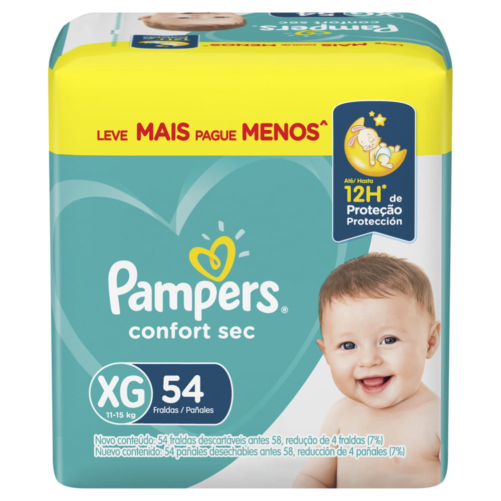 Fralda Pampers Confort Sec Xg 54 Unidades Supermercado Savegnago