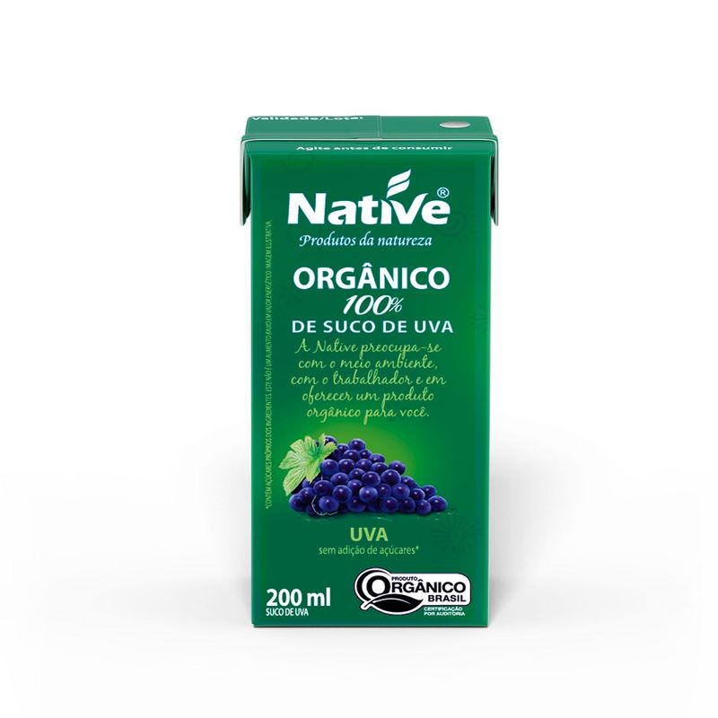 Suco Pronto Native Orgânico 100% Uva 200ml (7898206503318)