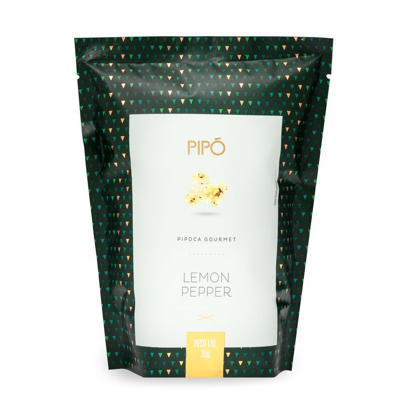 Pipoca Salgada Pipo gourmet Lemon Pepper 35g (7898953538212)