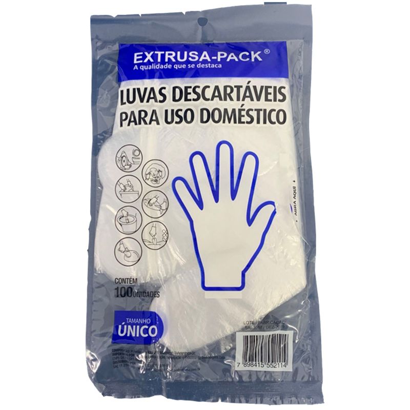 Luva Descartável Polietileno Cx50x100Unid (7898415552121)
