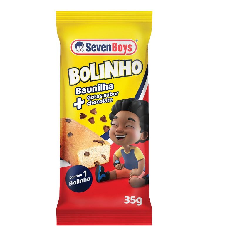 Bolinho Seven Boys Gotas Chocolate Baunilha 35g (7891193006992)