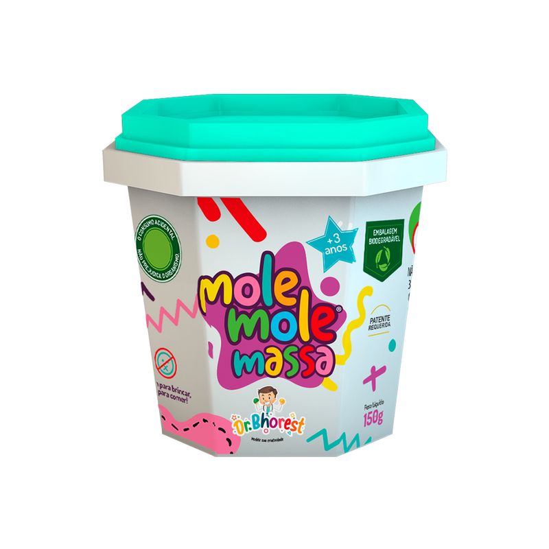 Massa Modelar Dr Bhorest 150g Mole Azul Bebê (7898692660168)
