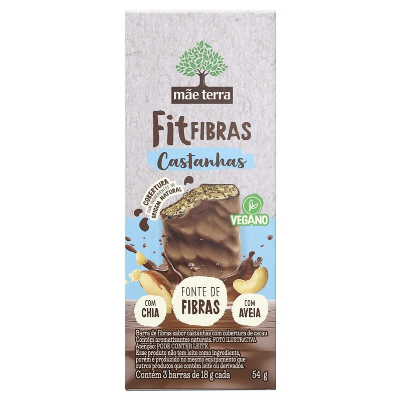 Cereal Barra Mãe Terra Fitfibras Castanhas 54g (7891150089211)