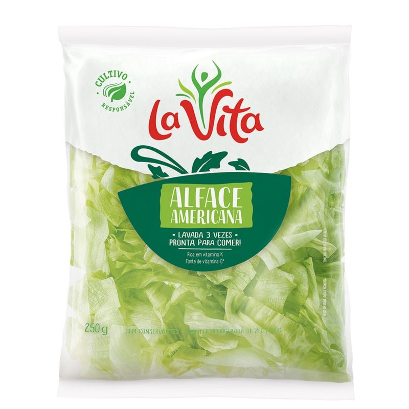 Alface Americana Fatiada La Vita Pacote 250g (7898904845048)