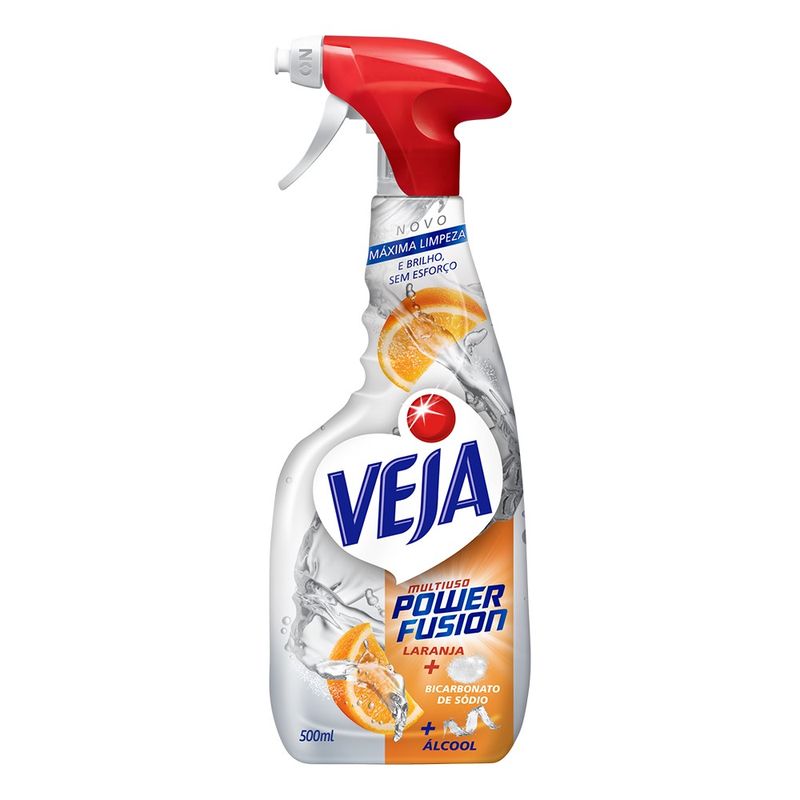 Limpador Spray Multiuso Power Fusion Laranja, Veja, 500ml (7891035000737)