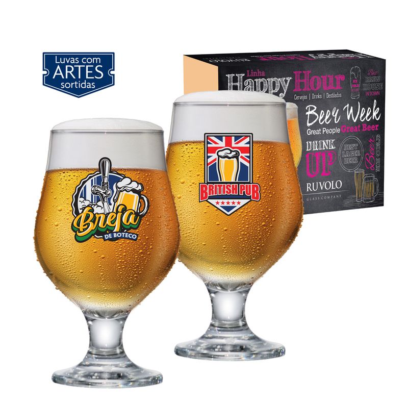 Jogo Taça Cerveja Ruvolo Happy Hour 2 Peças (7899619915699)