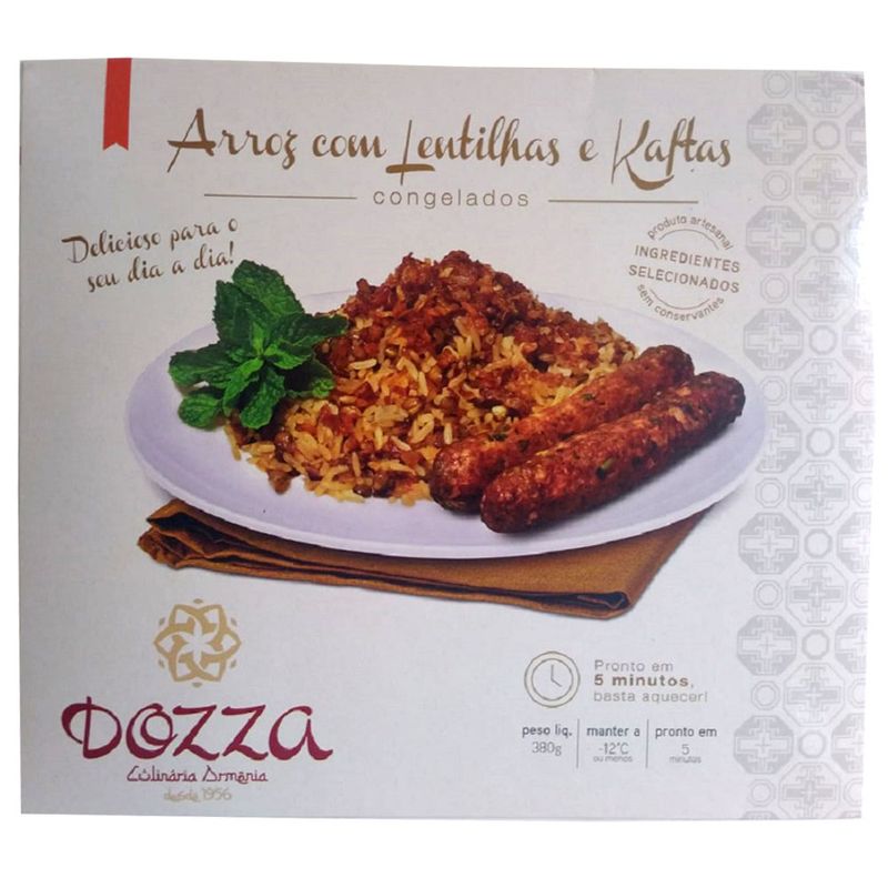 Arroz Com Lentilha E Kaftas Dozza 380g (7898959869112)