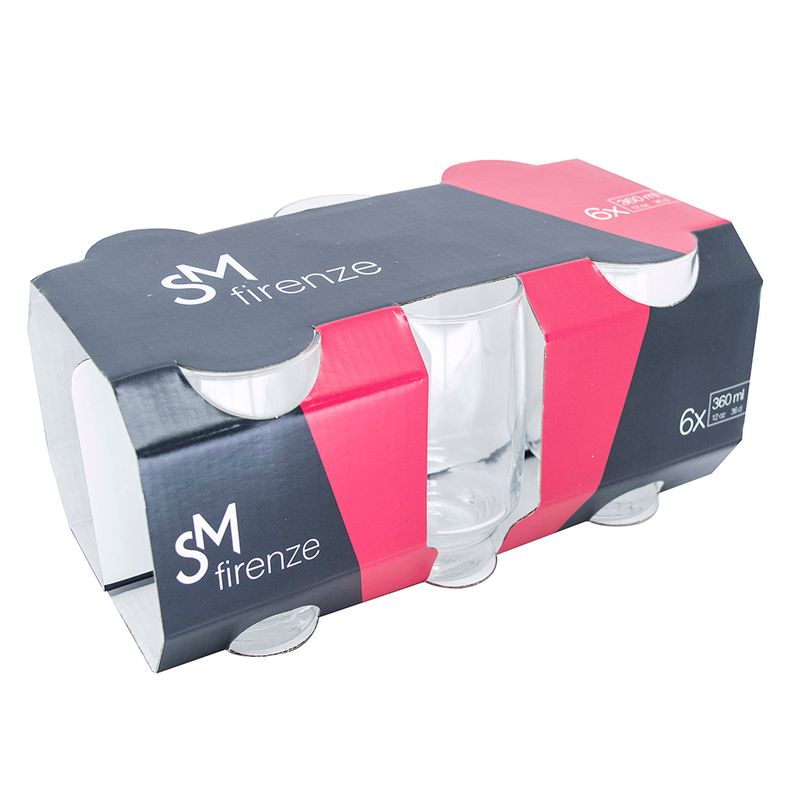 Jogo Copo Sm Firenze Nadir 6 Peças 360ml (7891155062769)