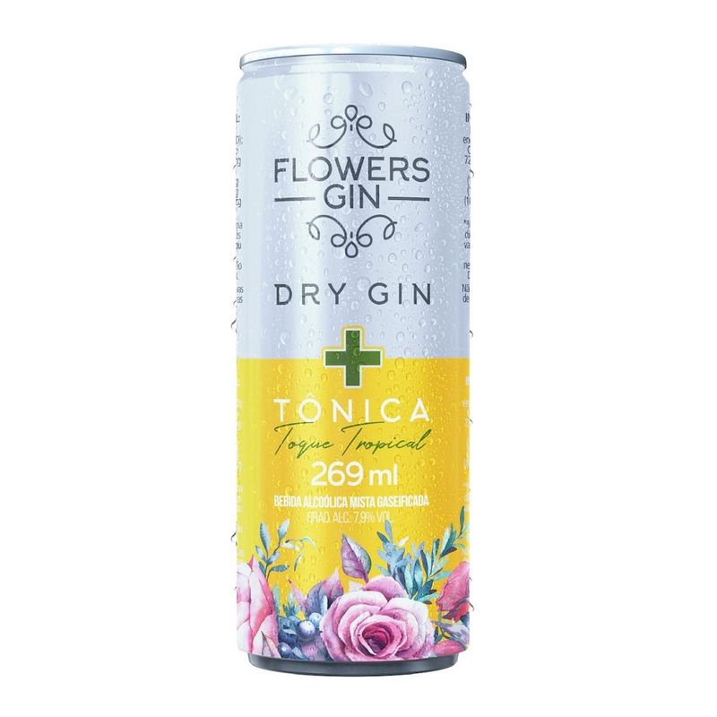 Bebida Mista Flowers Gin Tônica 269ml Lata Tropical (7908026900874)
