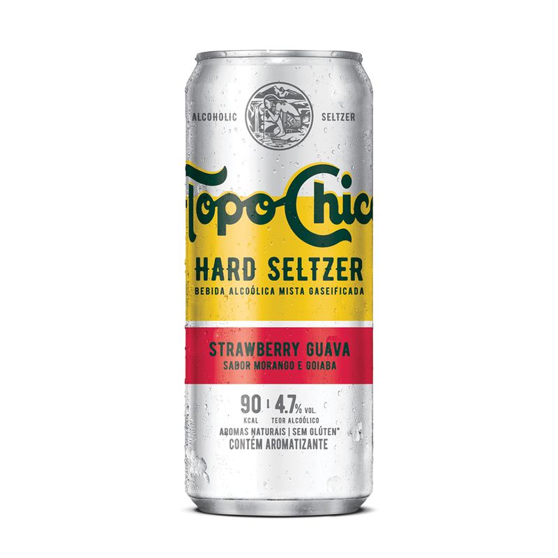 Bebida Mista Topo Chico 310ml Lata Morango Goiaba (7894900335057)