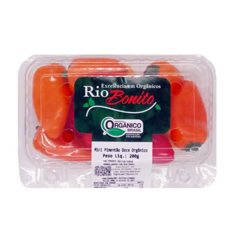 Mini Pimentão Doce Rio Bonito 200g Orgânico (7898933498444)