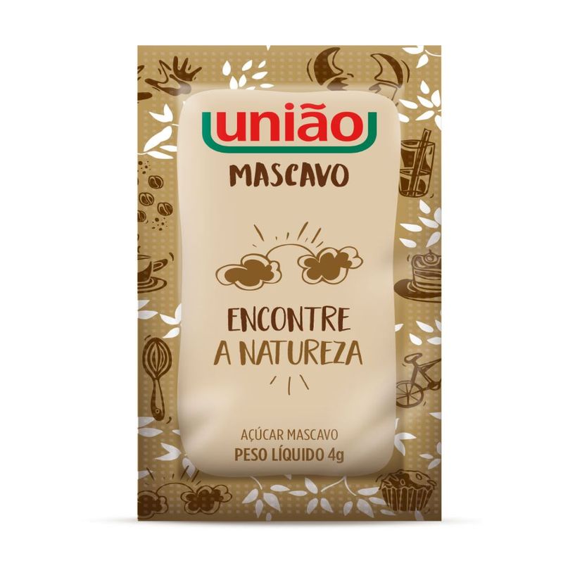 Açúcar Mascavo União 4g Sachê C/200 unidades (8789191003015)