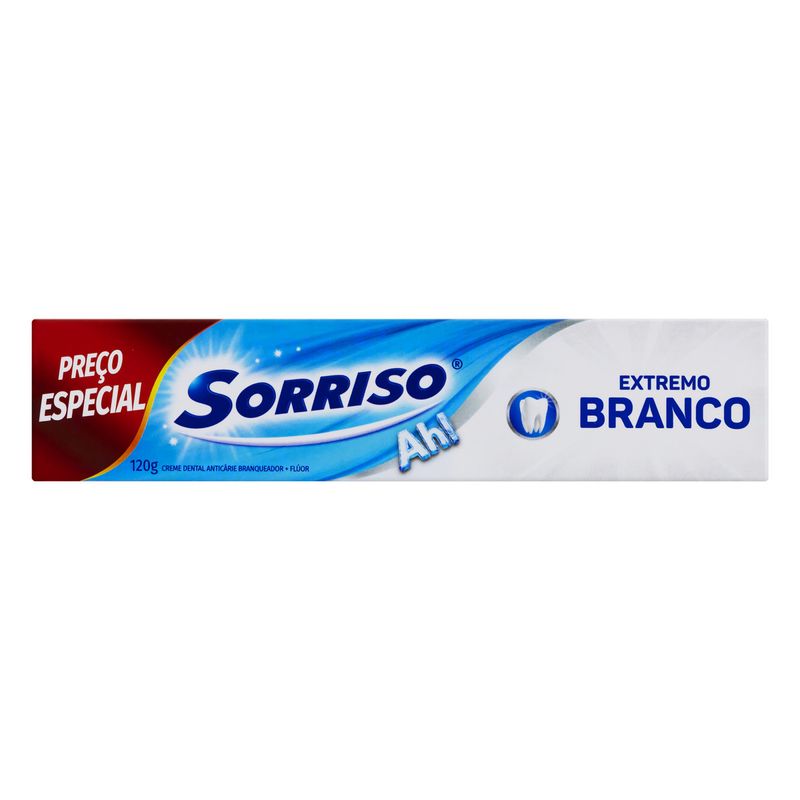 Creme Dental Sorriso Extremo Branco 120g Embalagem economica (7509546657509)