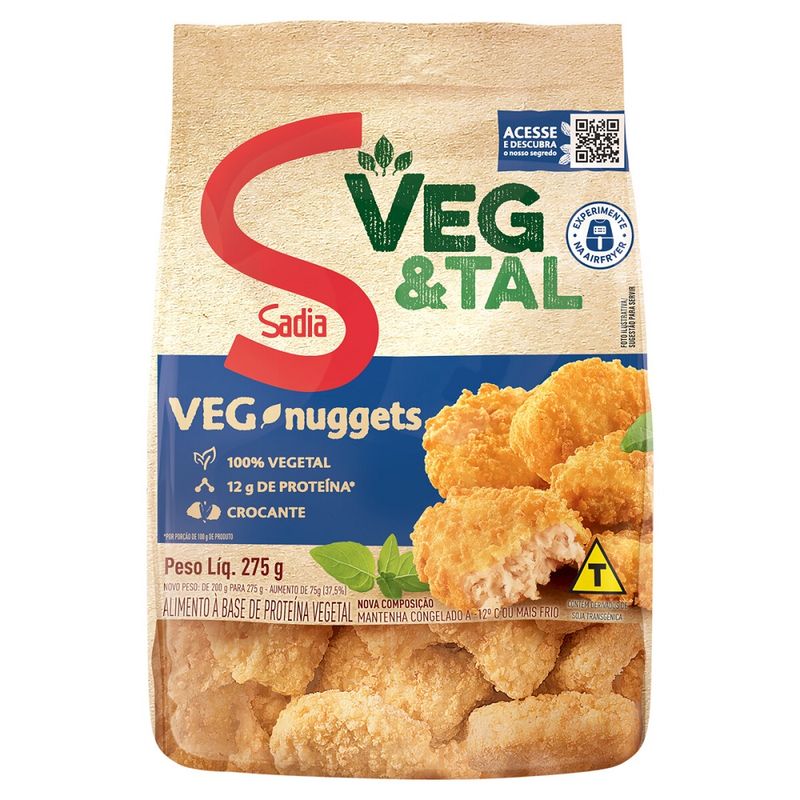 Empanado Vegetal Sadia Nuggets Veg & Tal 275g (7891515580827)