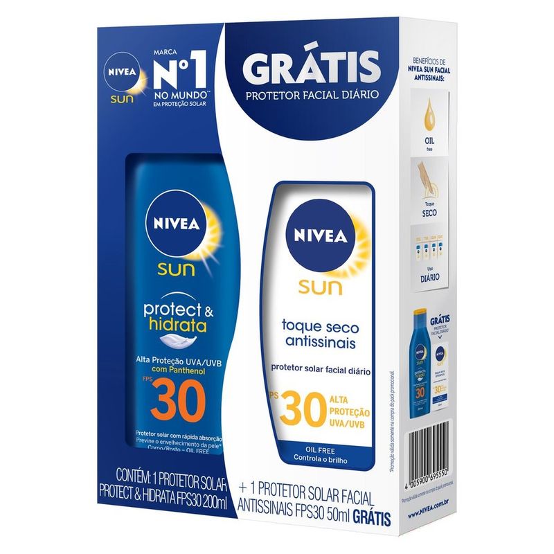 Protetor Solar Nivea P&H 200ml Fps30 Grátis 50ml 2 Unidade (4005900695550)